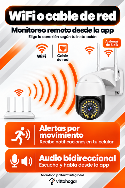 Cámara de seguridad WiFi 1080P con visión nocturna | 50% de descuento por tiempo limitado